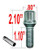 Gorilla® 12mm x 1.5 Small Diameter Lug Bolt Locks Tapered (60°) Seat Right Hand Thread Chrome 4 Locks w/Key #47179SD