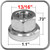 Gorilla® 7/16" x 20 Zinc Plated Lug Nuts w/washer Cone/Tapered (60°) -TO- Flat Seat Right Hand Thread Silver-Chrome Sold as a pair #70078
