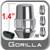 Gorilla® 10mm x 1.25 Wheel Locks Tapered (60°) Seat Right Hand Thread Chrome 4 Locks w/Key #71411N