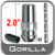 Gorilla® 14mm x 1.5 Wheel Locks Tapered (60°) Seat Right Hand Thread Chrome 5 Locks w/Key #76641NB5