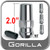Gorilla® 1/2" x 20 Wheel Locks Tapered (60°) Seat Right Hand Thread, Left Hand Thread Chrome 4 Locks w/Key #76681NRL
