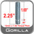 Gorilla® Silver Wheel Stud Open (Female) Sold Individually #77738XL