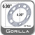 Gorilla® Silver Wheel Spacers 5 & 6 Hole (Variable) Round Sold Individually #SP603