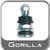 Gorilla® Chrome Tire Valve Stem Short w/Chrome Cap Straight w/Hex Cap Sold Individually #VS401