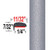 "L" Style Ingot Silver Metallic Door Edge Guards 0UX ( TG0UX ), Sold by the Foot, Trim Gard® # NE0UX
