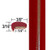 "L" Style Deep Bright Red Metallic Door Edge Guards ( CP85 ), Sold by the Foot, ColorTrim Plastics® # 10-85