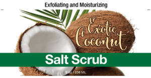 Exotic Coconut Salt Scrub, 8 oz.