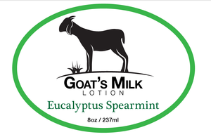 Goat's Milk Lotion, 8 oz. - Eucalyptus Spearmint Goat's Milk Lotion, 8 oz. - Eucalyptus Spearmint