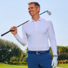 Men's Solid Long Sleeve Polo Shirt