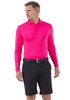 Men's Solid Long Sleeve Polo Shirt