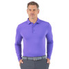 Men's Solid Long Sleeve Polo Shirt