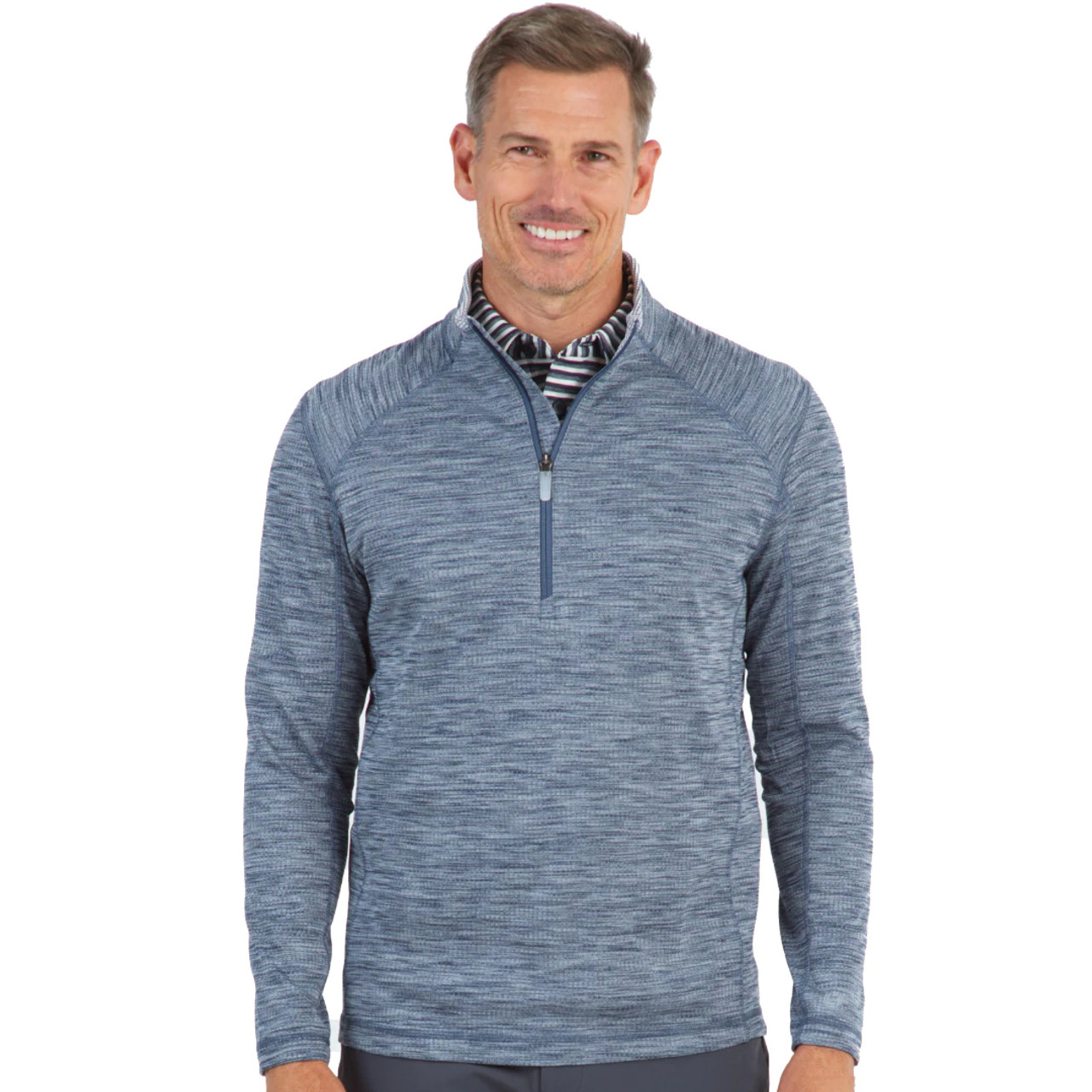 Men's Space Dye Waffle Knit Pullover | Ibkul | Cutler Sports