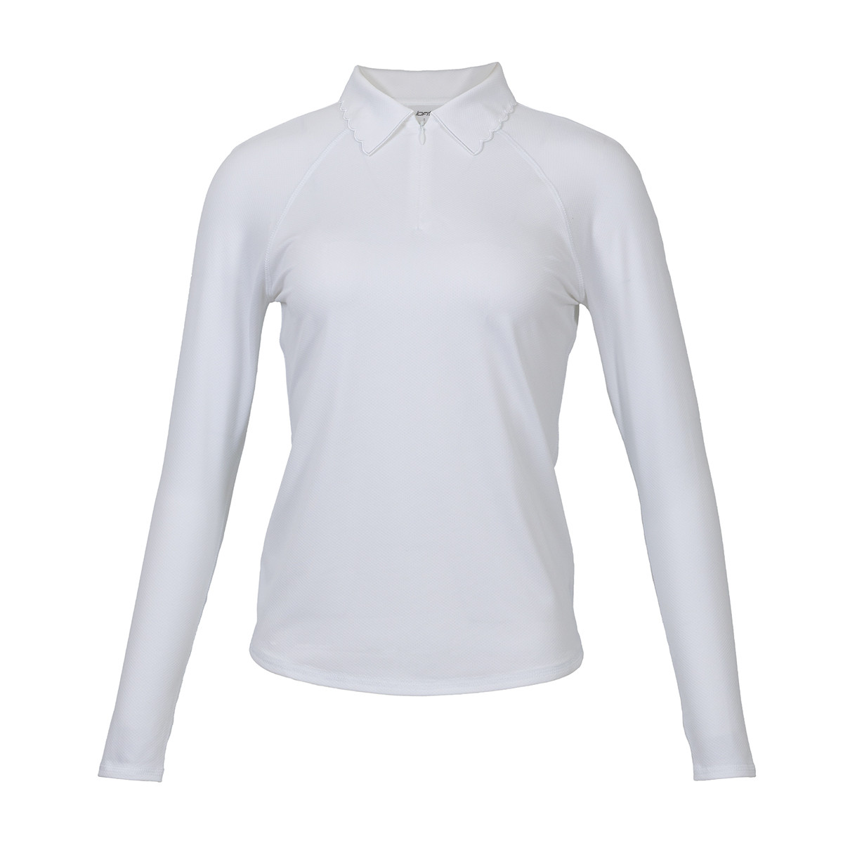 Jofit Mindy White UV Long Sleeve Polo | Cutler Sports