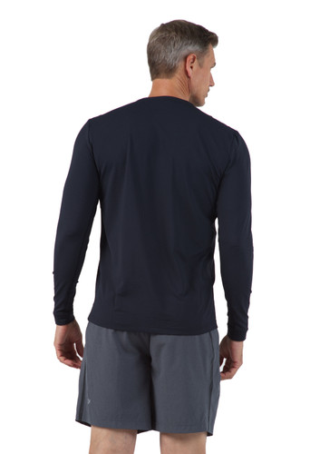 Men's Solid Long Sleeve Crewneck Top
