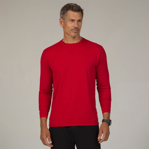 Men's Solid Long Sleeve Crewneck Top