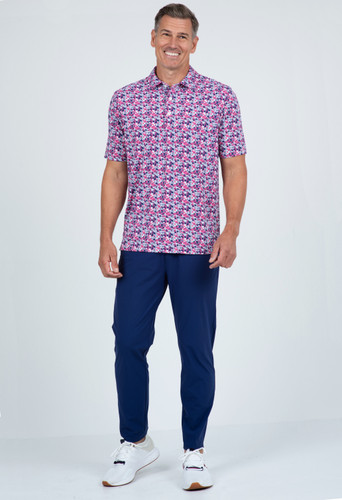 Chaos Pink Short Sleeve Polo Shirt