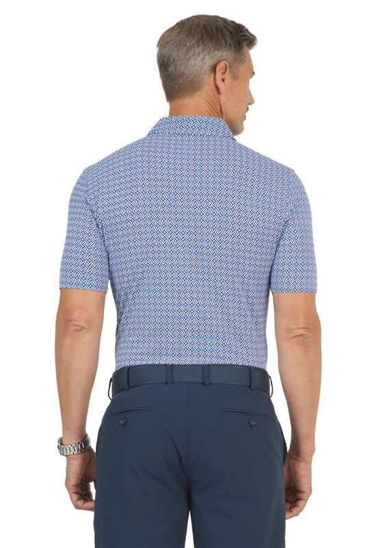 Zig Zag Short Sleeve Polo Shirt