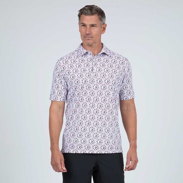 Big Wave Pink Short Sleeve Polo Shirt