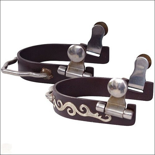 Dressage Spurs English Bumper Spurs With Straps - Zinc Alloy