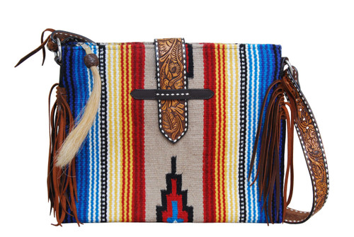 Woolen Serape Belted Tote 