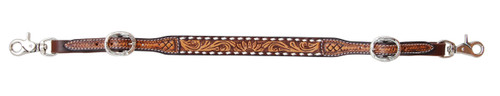 Sunflower & Floral Tooled Wither Strap 