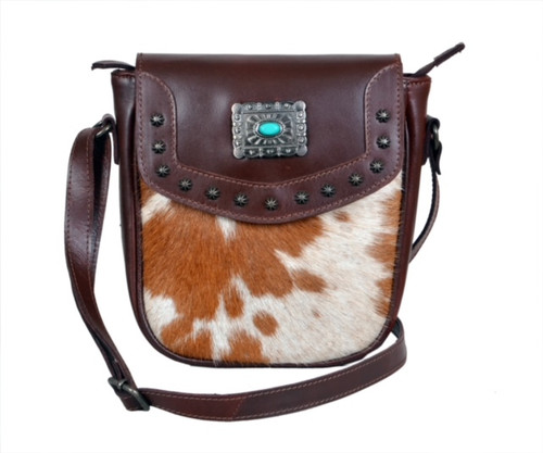 Dakota Leather HOH Cross Body Purse w/Concho