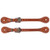 Premium Harness Leather Spur Straps with Diamond Bar Hardware