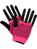 Neon Fishnet Fingerless Gloves - Pink