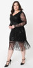 Celia Black Flapper Dress - Plus Size