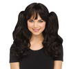 Black 3 Piece Bob Wig with Clip-on Pontails | Character Wigs | Wigs and Hair Pieces