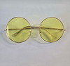 Janis 70s Large Round Frames Sunglasses Yellow | Glasses and Sunglasses