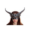Horned Floral Faun Voodoo Mask Silver | Costume and Theatrical Masks