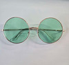 Janis 70s Large Round Frames Sunglasses Green | Glasses and Sunglasses