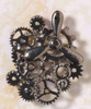 Steampunk Silver Gears and Propeller Ring | Steampunk | Accessories