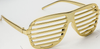 Gold Shutter Glasses | 80s | Novelty Costume Eyewear