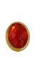 80s Chunky Oval Stone Gold Ring Red | 1980s | Accessories