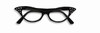 Black 50s Rhinestone Cat Eye Glasses