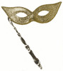 Gold Festival Mask on Stick