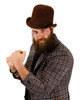 Tall Derby Top Hat in Brown