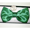 Lucky Green Satin Bow Tie