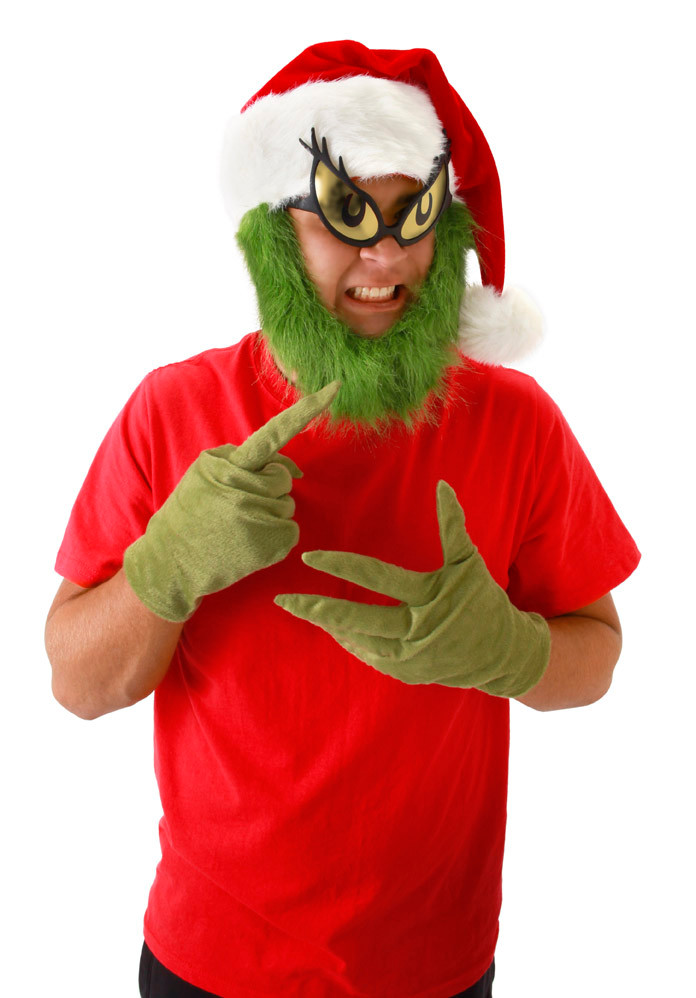 Dr Seuss Grinch Santa Hat and Beard