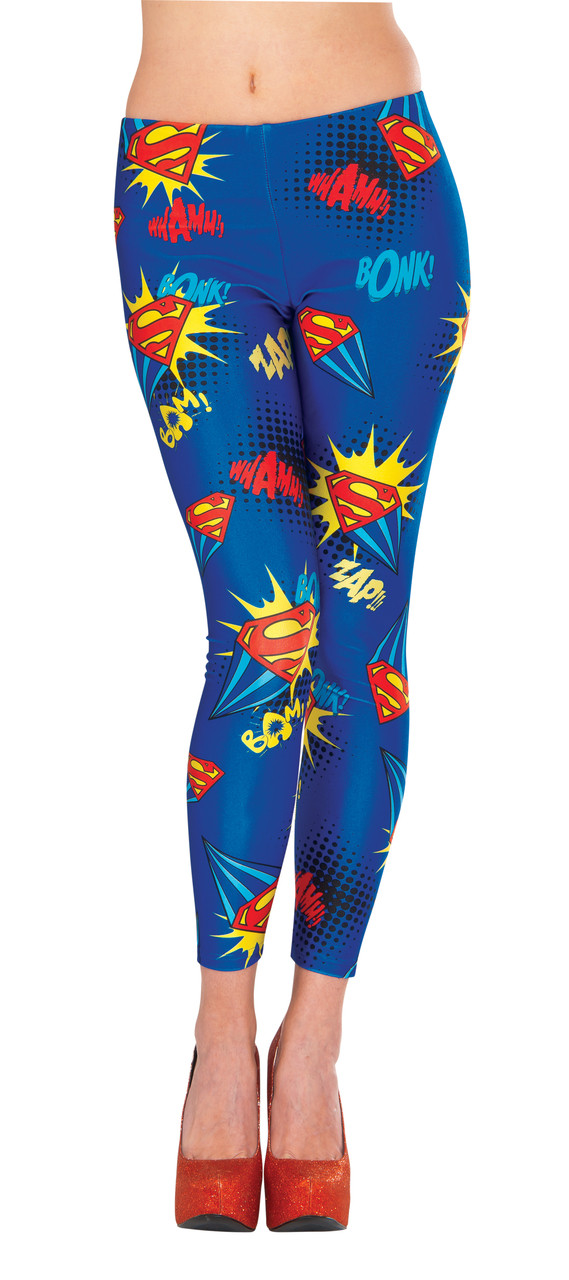 Adult Supergirl Superhero Leggings - The Costume Shoppe