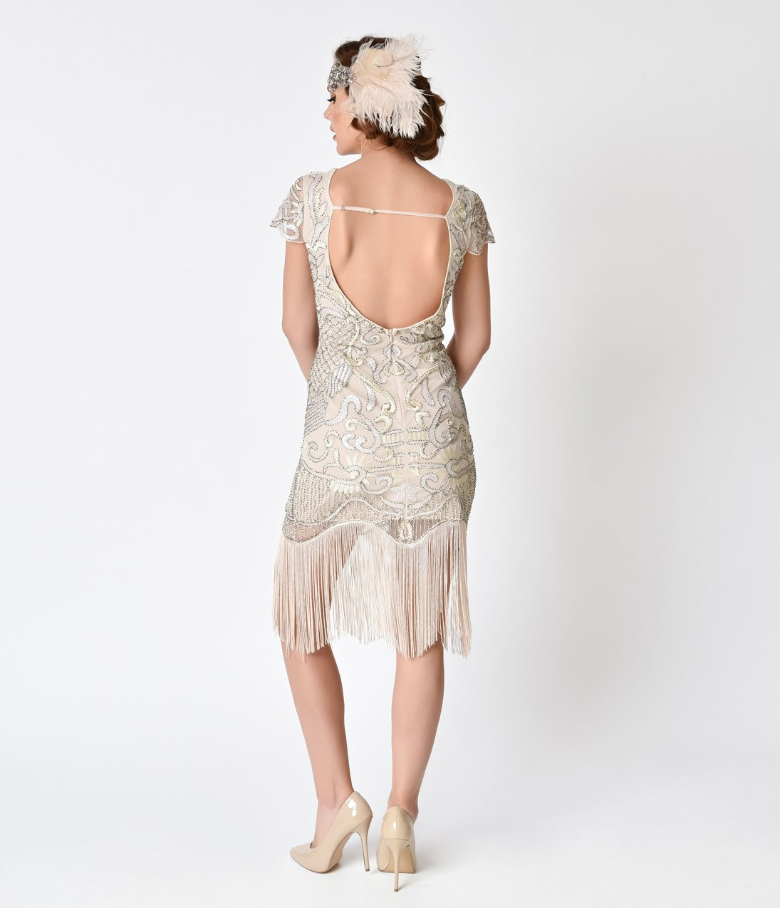 ivory flapper dress