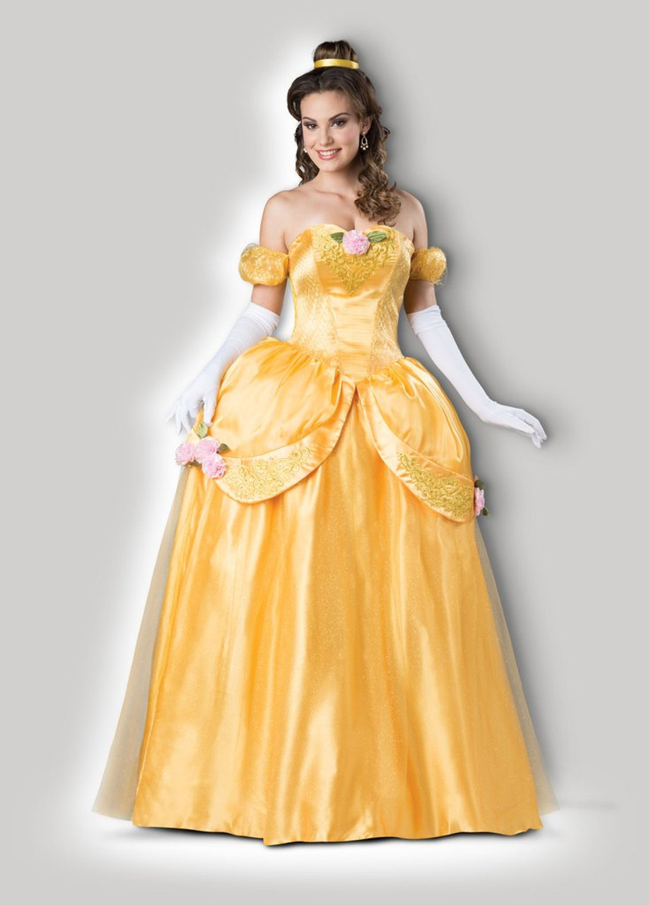 Beauty and the Beast Belle Princess Yellow Ball Gown Costume Beauty and the Beast Womens Costumes