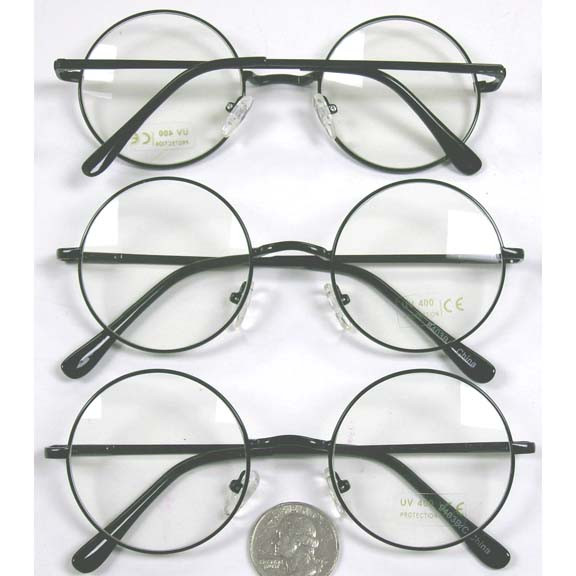 round thin frame glasses