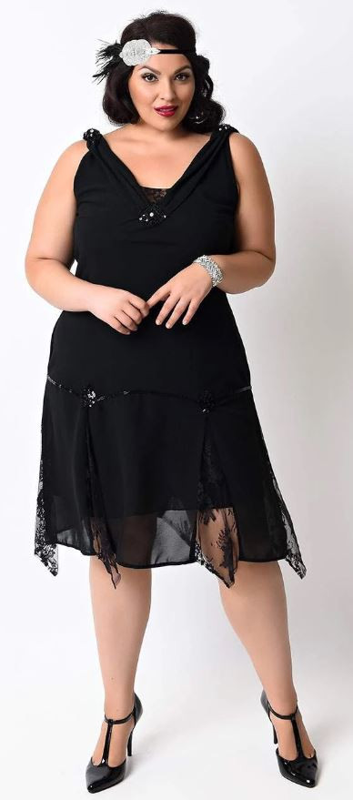 flapper style plus size dresses