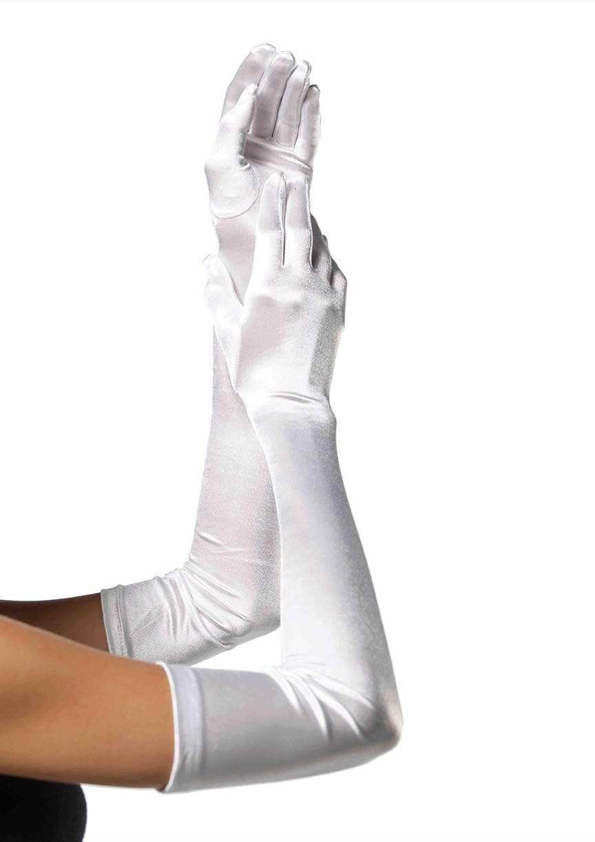 Extra Long Satin Gloves White | Costume Accessories | Accessories - The  Costume Shoppe