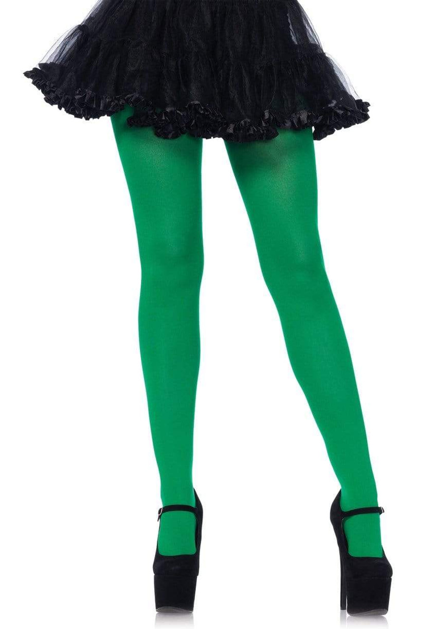 Nylon Tights - Green  Legwear - The Costume Shoppe