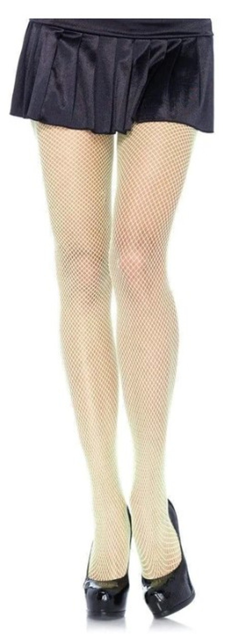 1980s Neon Green Fishnet Stockings