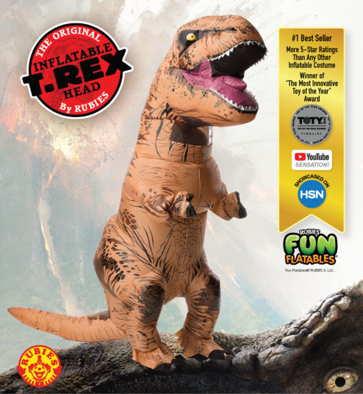 Inflatable T-Rex Adult | Dinosaurs | Adult Costumes - The Costume Shoppe